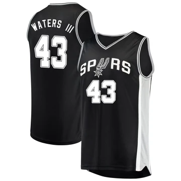 San Antonio Spurs Fast Break Jersey - Icon Edition Black Lindy Waters III ＃43 Youth
