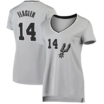 San Antonio Spurs Fast Break Silver Jersey - Statement Edition Adam Flagler ＃14 Women's