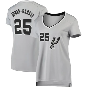 San Antonio Spurs Fast Break Silver Jersey - Statement Edition David Jones-Garcia ＃25 Women's