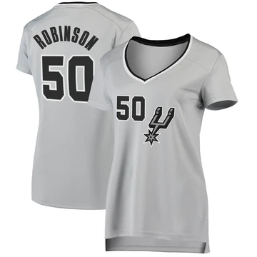 San Antonio Spurs Fast Break Silver Jersey - Statement Edition David Robinson ＃50 Women's