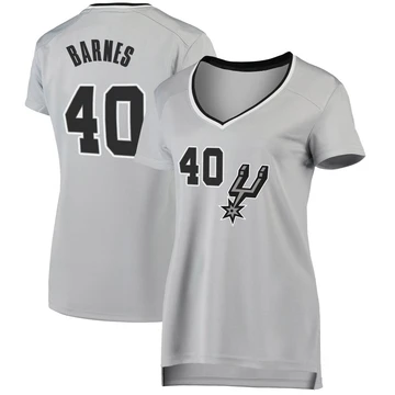 San Antonio Spurs Fast Break Silver Jersey - Statement Edition Harrison Barnes ＃40 Women's