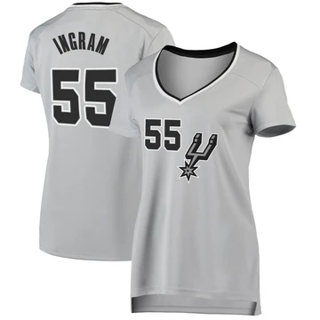 San Antonio Spurs Fast Break Silver Jersey - Statement Edition Harrison Ingram ＃55 Women's