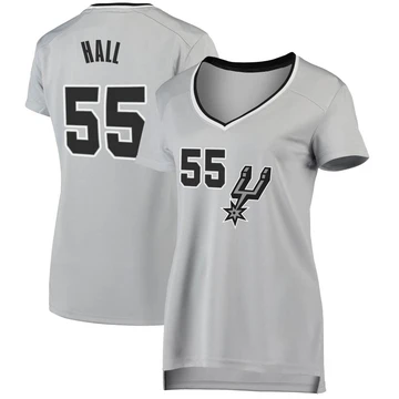 San Antonio Spurs Fast Break Silver Jersey - Statement Edition Jordan Hall ＃55 Women's