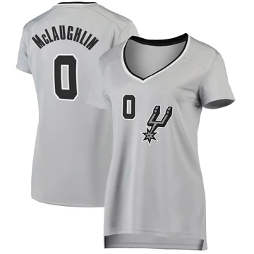 San Antonio Spurs Fast Break Silver Jersey - Statement Edition Jordan McLaughlin ＃0 Women's
