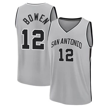 San Antonio Spurs Fast Break Silver Statement Edition Jersey 2024/25 Bruce Bowen ＃12 Youth