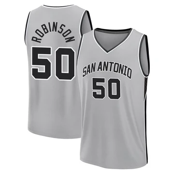 San Antonio Spurs Fast Break Silver Statement Edition Jersey 2024/25 David Robinson ＃50 Youth