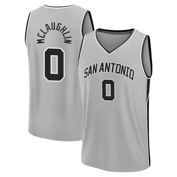 San Antonio Spurs Fast Break Silver Statement Edition Jersey 2024/25 Jordan McLaughlin ＃0 Youth