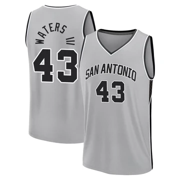San Antonio Spurs Fast Break Silver Statement Edition Jersey 2024/25 Lindy Waters III ＃43 Men's