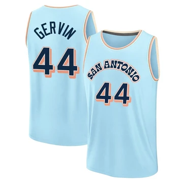 San Antonio Spurs Light Blue Fast Break City Edition Jersey 2024/25 George Gervin ＃44 Men's