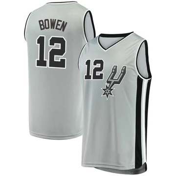 San Antonio Spurs Silver Fast Break Jersey - Statement Edition Bruce Bowen ＃12 Youth