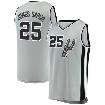 San Antonio Spurs Silver Fast Break Jersey - Statement Edition David Jones-Garcia ＃25 Men's