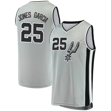 San Antonio Spurs Silver Fast Break Jersey - Statement Edition David Jones Garcia ＃25 Youth