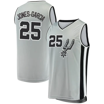 San Antonio Spurs Silver Fast Break Jersey - Statement Edition David Jones-Garcia ＃25 Youth
