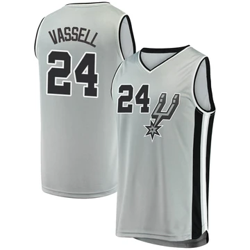 San Antonio Spurs Silver Fast Break Jersey - Statement Edition Devin Vassell ＃24 Men's