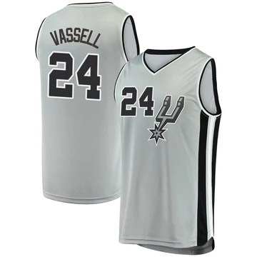 San Antonio Spurs Silver Fast Break Jersey - Statement Edition Devin Vassell ＃24 Youth