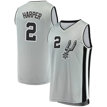 San Antonio Spurs Silver Fast Break Jersey - Statement Edition Dylan Harper ＃2 Youth