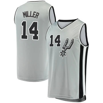 San Antonio Spurs Silver Fast Break Jersey - Statement Edition Emanuel Miller ＃14 Youth