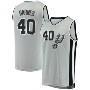 San Antonio Spurs Silver Fast Break Jersey - Statement Edition Harrison Barnes ＃40 Youth