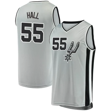San Antonio Spurs Silver Fast Break Jersey - Statement Edition Jordan Hall ＃55 Youth
