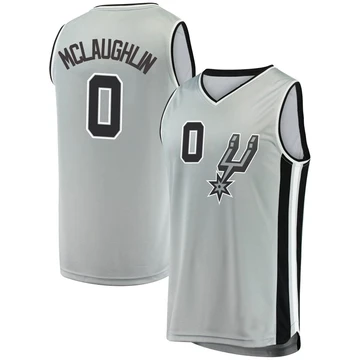 San Antonio Spurs Silver Fast Break Jersey - Statement Edition Jordan McLaughlin ＃0 Men's