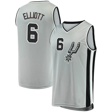 San Antonio Spurs Silver Fast Break Jersey - Statement Edition Sean Elliott ＃6 Men's