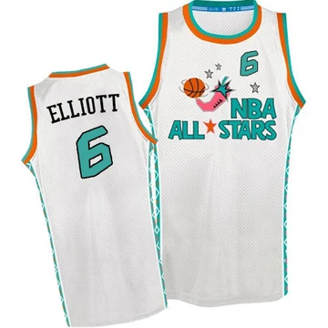 San Antonio Spurs Swingman 1996 All Star Throwback Jersey White Sean Elliott ＃6 Men's