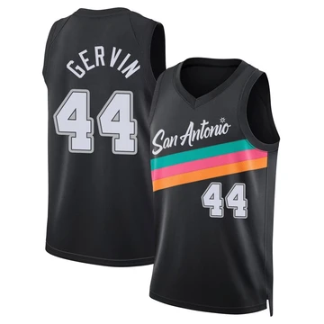 San Antonio Spurs Swingman Black City Edition Jersey 2025/26 George Gervin ＃44 Youth