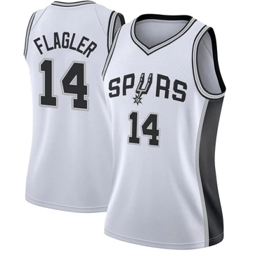 San Antonio Spurs Swingman Jersey - Association Edition White Adam Flagler ＃14 Women's