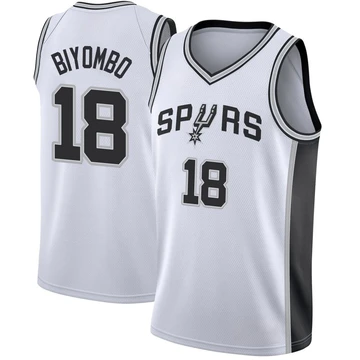 San Antonio Spurs Swingman Jersey - Association Edition White Bismack Biyombo ＃18 Men's