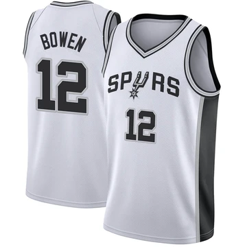 San Antonio Spurs Swingman Jersey - Association Edition White Bruce Bowen ＃12 Men's
