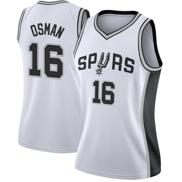 San Antonio Spurs Swingman Jersey - Association Edition White Cedi Osman ＃16 Women's