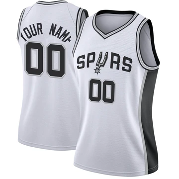 San Antonio Spurs Swingman Jersey - Association Edition White Custom ＃00 Women's