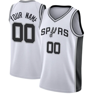 San Antonio Spurs Swingman Jersey - Association Edition White Custom ＃00 Youth
