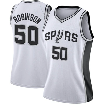 San Antonio Spurs Swingman Jersey - Association Edition White David Robinson ＃50 Women's