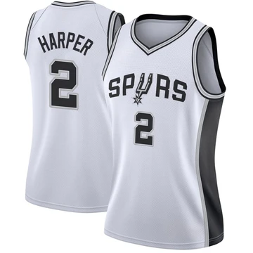 San Antonio Spurs Swingman Jersey - Association Edition White Dylan Harper ＃2 Women's