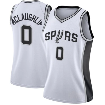 San Antonio Spurs Swingman Jersey - Association Edition White Jordan McLaughlin ＃0 Women's