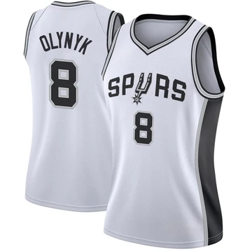 San Antonio Spurs Swingman Jersey - Association Edition White Kelly Olynyk ＃8 Women's
