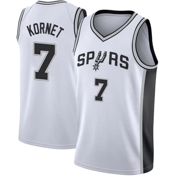 San Antonio Spurs Swingman Jersey - Association Edition White Luke Kornet ＃7 Men's
