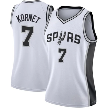 San Antonio Spurs Swingman Jersey - Association Edition White Luke Kornet ＃7 Women's