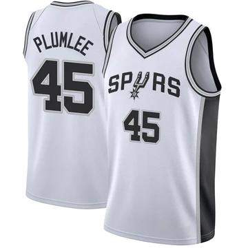 San Antonio Spurs Swingman Jersey - Association Edition White Mason Plumlee ＃45 Men's