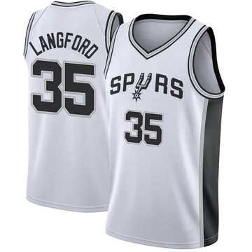San Antonio Spurs Swingman Jersey - Association Edition White Romeo Langford ＃35 Men's
