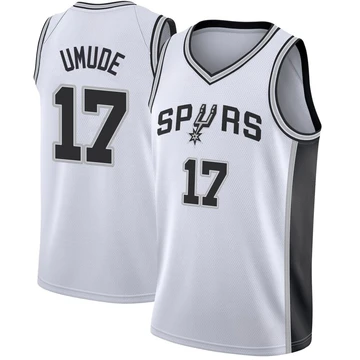 San Antonio Spurs Swingman Jersey - Association Edition White Stanley Umude ＃17 Youth
