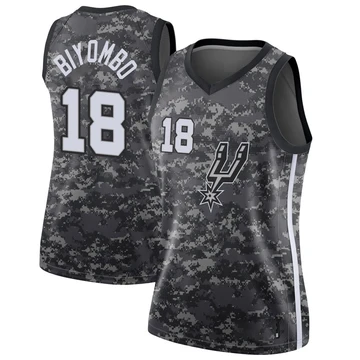 San Antonio Spurs Swingman Jersey - City Edition Black Bismack Biyombo ＃18 Women's