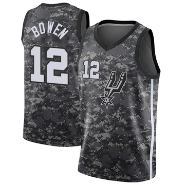 San Antonio Spurs Swingman Jersey - City Edition Black Bruce Bowen ＃12 Men's