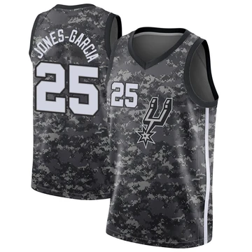 San Antonio Spurs Swingman Jersey - City Edition Black David Jones-Garcia ＃25 Men's