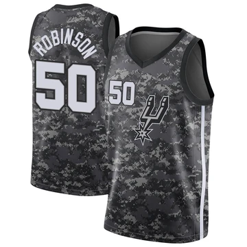 San Antonio Spurs Swingman Jersey - City Edition Black David Robinson ＃50 Men's