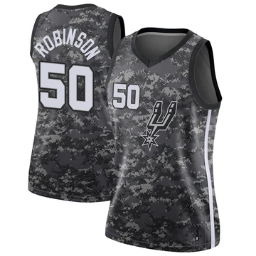 San Antonio Spurs Swingman Jersey - City Edition Black David Robinson ＃50 Women's