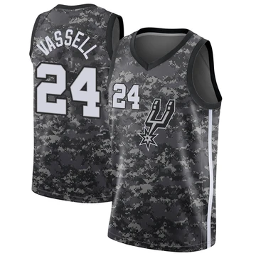 San Antonio Spurs Swingman Jersey - City Edition Black Devin Vassell ＃24 Men's