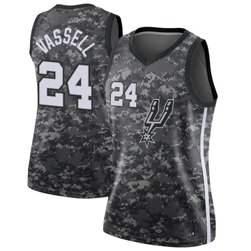 San Antonio Spurs Swingman Jersey - City Edition Black Devin Vassell ＃24 Women's