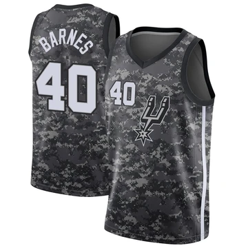 San Antonio Spurs Swingman Jersey - City Edition Black Harrison Barnes ＃40 Men's